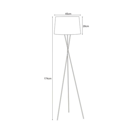 Lampa podłogowa REMI BLACK Kaja K-4353 czarny