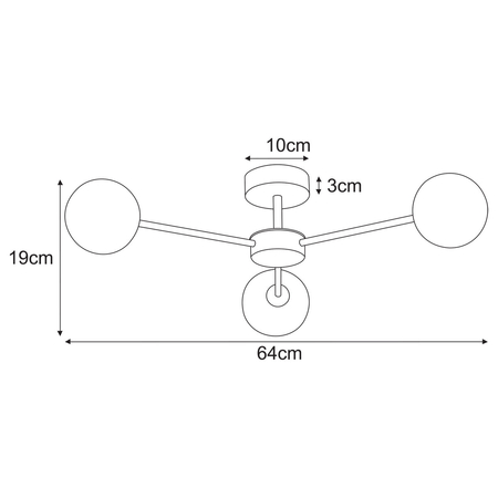 Lampa sufitowa Kaja CASOLI K-5710 transparent, beż