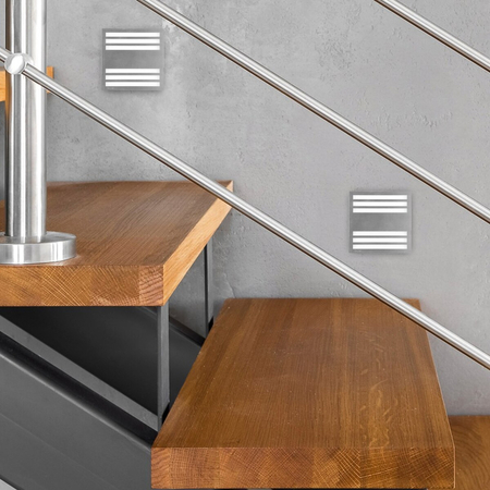 Eko-Light Oprawa schodowa PEPERS Barwa Neutralna 4000K EKS0438 BIAŁY / SREBRNY