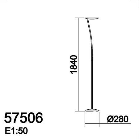 Lampa podłogowa ZENIT S nikiel czarny matowy LED 30+10W 3000K ściemnialna