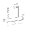 Lampa wisząca AQForm Set Tru LED Hermetic Biały Struktura