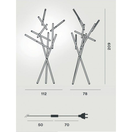Lampa podłogowa Foscarini 255003-53 Tuareg