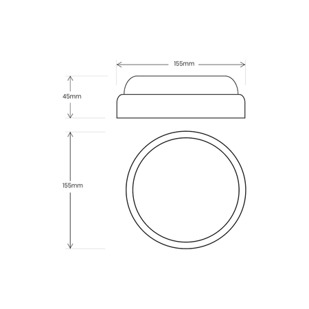 Eko-Light Oprawa Kanałowa Davo Okrąg 8W 4000K IP64 Czarny EK1038 CZARNY
