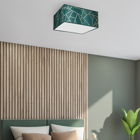 Milagro Lampa sufitowa ZIGGY GREEN Gold/Bottle green 2xE27 MLP7574 ZŁOTO / BUTELKOWA ZIELEŃ