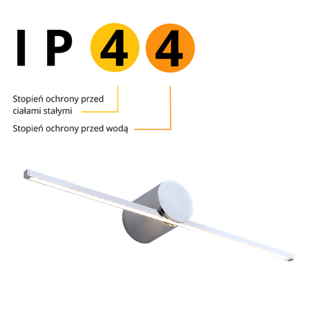 Kinkiet Modern Slim M 1xLED chrom IP44 LP-777/1W M CH