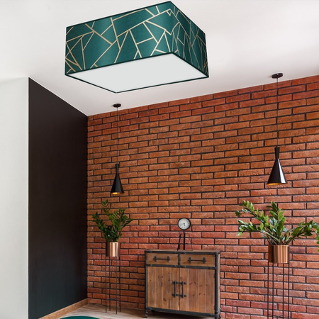 Milagro Lampa sufitowa ZIGGY GREEN Gold/Bottle green 3xE27 MLP7575 ZŁOTO / BUTELKOWA ZIELEŃ