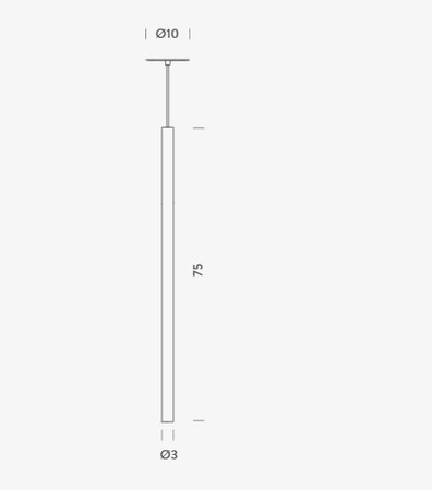 Lampa wisząca Nemo CAMLWW52 Canna Nuda Metallo biała