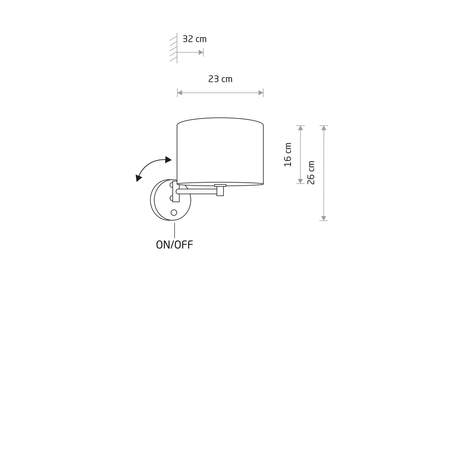 Kinkiet Nowodvorski HOTEL MOOD 11788 szary, chrom