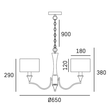 Cosmo Light Lampa wisząca WASHINGTON P05915NI-WH