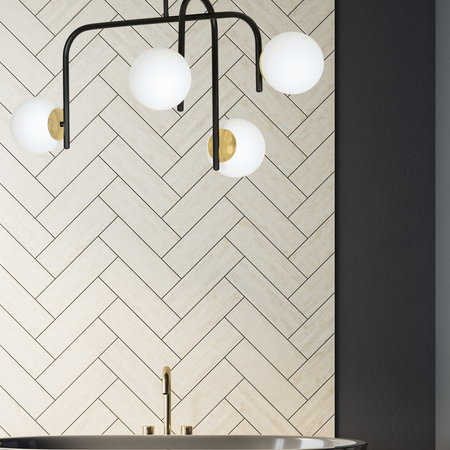 Lampa sufitowa RAGNAR 4B BLACK GOLD Emibig 1032/4B biały/czarny