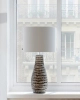 Lampa stołowa By Rydens Batha H74 cm E27 brązowy/beżowy