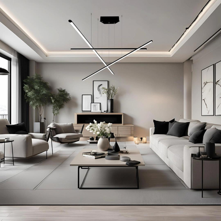 Lampa wisząca LINEA No.3PB 100cm 4k czarna Altavola Design