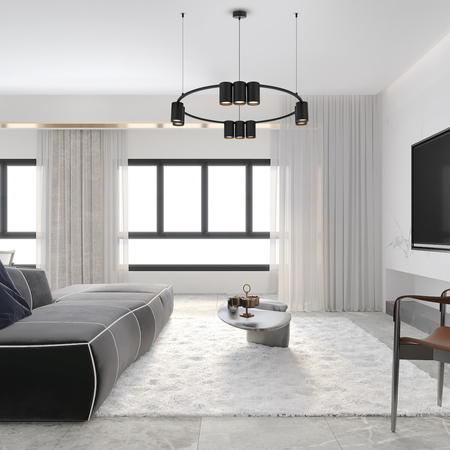 Milagro Lampa wisząca (koło) GENESIS BLACK 10xGU10 ML0373 CZARNY