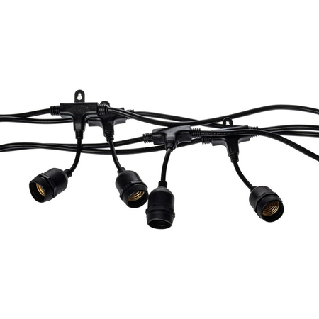 Eko-Light GIRLANDA 10 METRÓW (bez żarówek) EKO6918 CZARNY