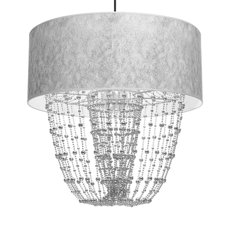 Milagro Lampa wisząca ALMERIA SILVER/BLACK 1xE27 MLP6437 Srebro / Czerń