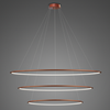Lampa wisząca Ledowe Okręgi No.3 120cm 4k miedziana