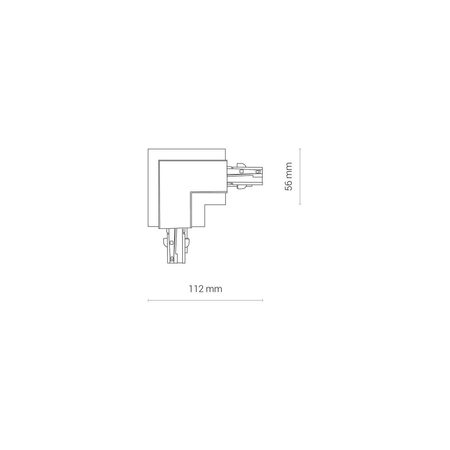 CTLS RECESSED POWER L CONNECTOR, LEFT (L-L) Nowodvorski 8684 biały