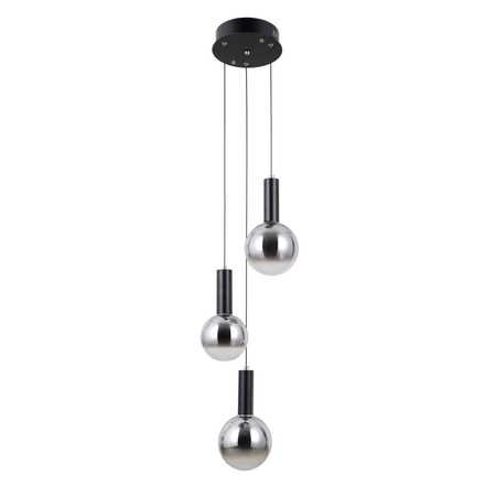 Lampa wisząca Italux Strela PND-34378-3S-BK Czarny mat