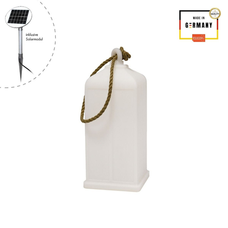 Latarnia LED Lampa solarna zewnętrzna ogrodowa przenośna 2900K Biała ciepła 45cm 42499S biały