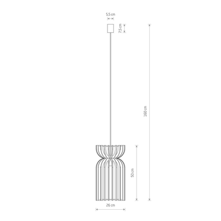 Lampa wisząca KYMI A Nowodvorski 10570 drewniany