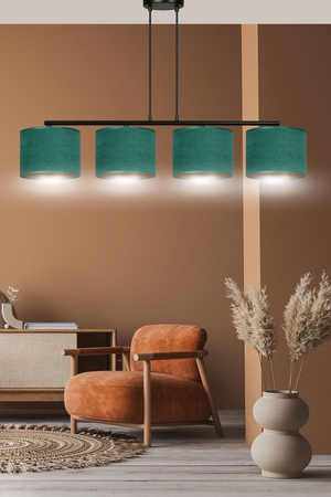 Lampa wisząca HILDE 4 BL GREEN Emibig 1051/4 zielony