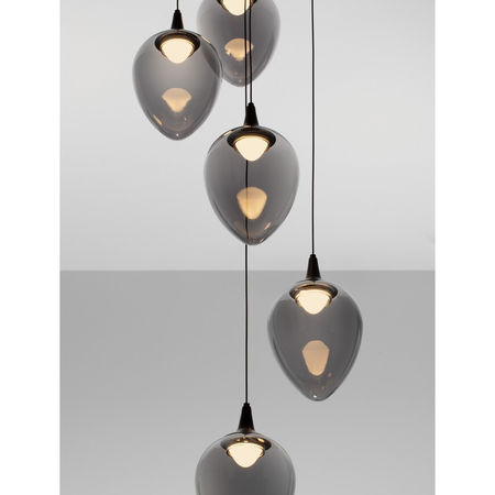 Lampa wisząca Luces Exclusivas VAZENDO LE45117 czarny, szary i odcienie szarości