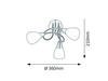 Lampa sufitowa Rabalux Jenna 5534 chrom