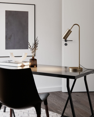 Lampa stołowa By Rydens Curve 4002580-6503 matowy złoty