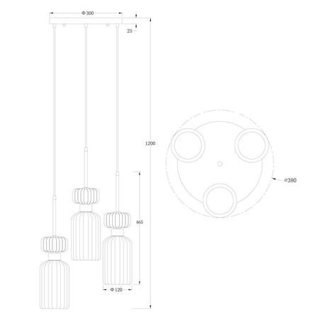 Milagro Lampa wisząca MOLLY 3xE14 ML1825 MULTIKOLOR