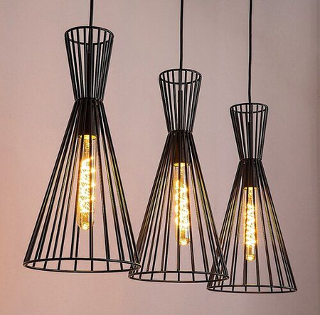 Lampa wisząca Rabalux Leandros 72006 czarny matowy