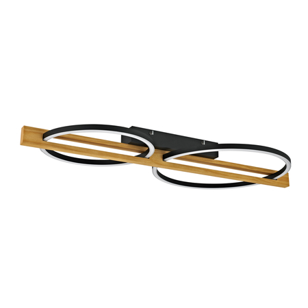 Plafon Italux Natano PLF-55362-25W-WO Czarny piaskowany