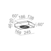 Spot AQForm 46612-0000-T8-PH-13 SLEEK distance 111x1 Biały struktura