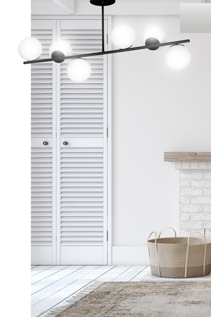 Lampa sufitowa BIOR 6 BLACK Emibig 1020/6 biały/czarny