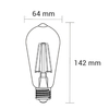 Żarówka Zuma Line ORO-E27-ST64-FL-AMBER- 4W-WW