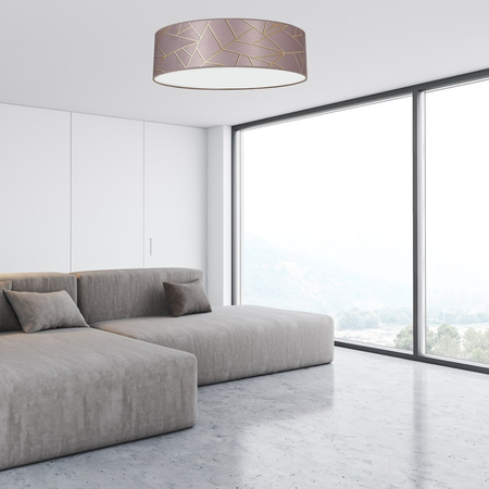 Milagro Lampa sufitowa ZIGGY PINK Gold/Pink 3xE27 Ø50cm MLP7586 ZŁOTO / RÓŻ