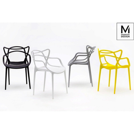 MODESTO krzesło HILO czarne - polipropylen