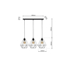 Milagro Lampa wisząca BASKET BLACK 3xE27 MLP7215 CZARNY