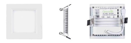 Panel sufitowy LED Greenie kwadratowy 4W 120x120mm WW