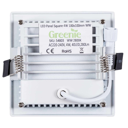 Panel sufitowy LED Greenie kwadratowy 4W 120x120mm WW