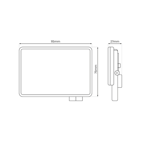Eko-Light Naświetlacz LED 20W 2000lm 5000K EKN9014 CZARNY