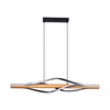 Lampa wisząca Zuma Line P230857003 BAEZ LAMPA WISZĄCA CZARNA+DREWNO/BLACK+WOOD