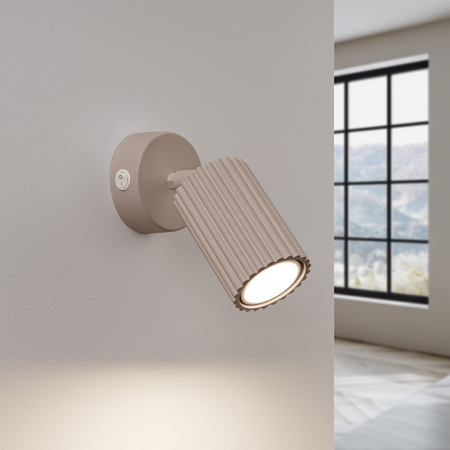 Sollux Lighting Kinkiet KARBON taupe z włącznikiem SL.1762