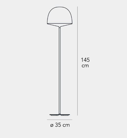 Lampa podłogowa Fontana Arte F425225350BINE Cheshire