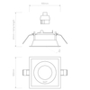 Spot Astro Minima Slimline Square Adjustable Fire-Rated 1249042 Matowy Biały