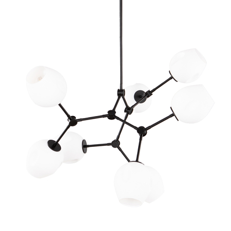 Lampa wisząca Italux PND-75075-8-BK-WG Czarny