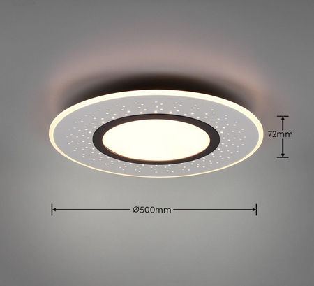 Lampa sufitowa Trio 626910307 czarny/srebrny