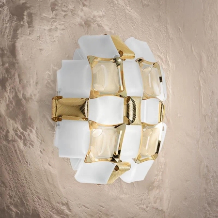 Kinkiet Slamp MIDA - WHITE/GOLD S MIDWS00GLD00000NMTEU biały/złoty