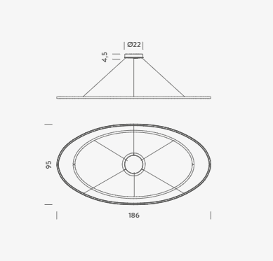 Lampa wisząca Nemo ELPLWW5A Ellisse Double Mega