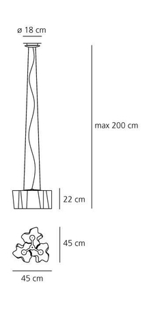 Lampa wisząca Artemide 0698020A Logico Mini 3x120°