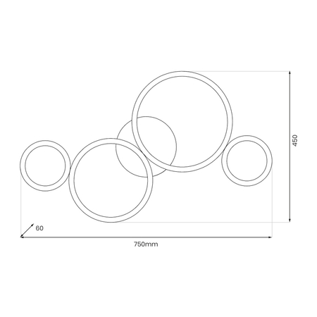Milagro Lampa sufitowa UNIVERSE 30W ML1047 CZARNY